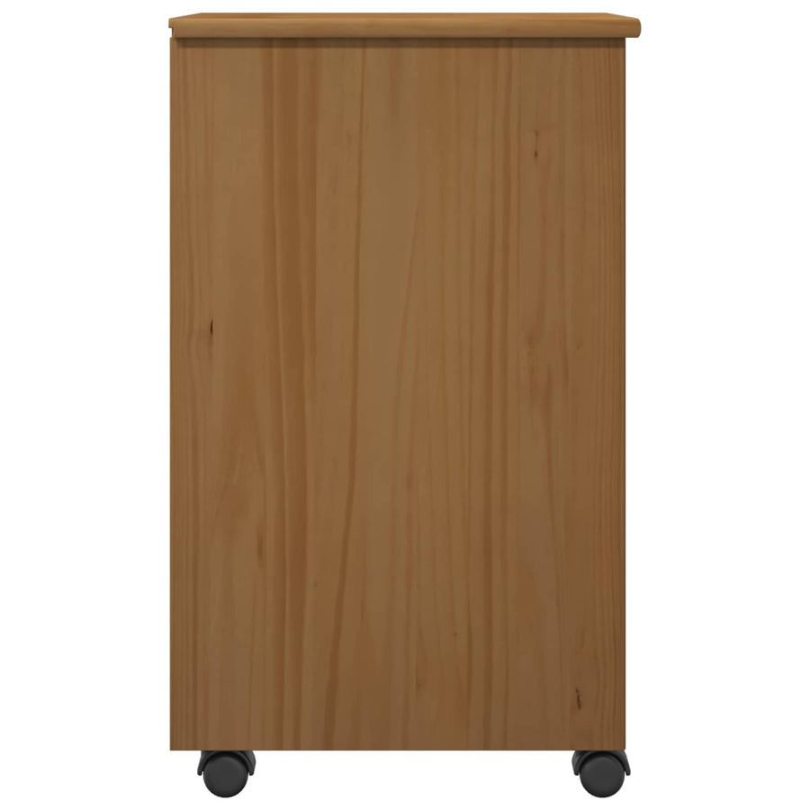 Rolling Kast HoningBruin 34 x 39 x 65,5 cm Massief grenenhout