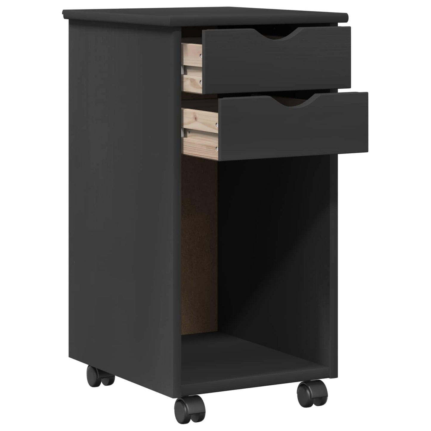 Rolling Kast Grijs 34 x 39 x 65,5 cm Massief grenenhout