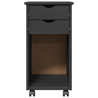 Rolling Kast Grijs 34 x 39 x 65,5 cm Massief grenenhout