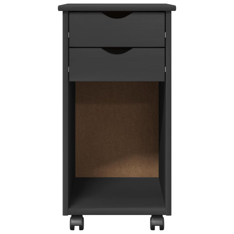 Rolling Kast Grijs 34 x 39 x 65,5 cm Massief grenenhout