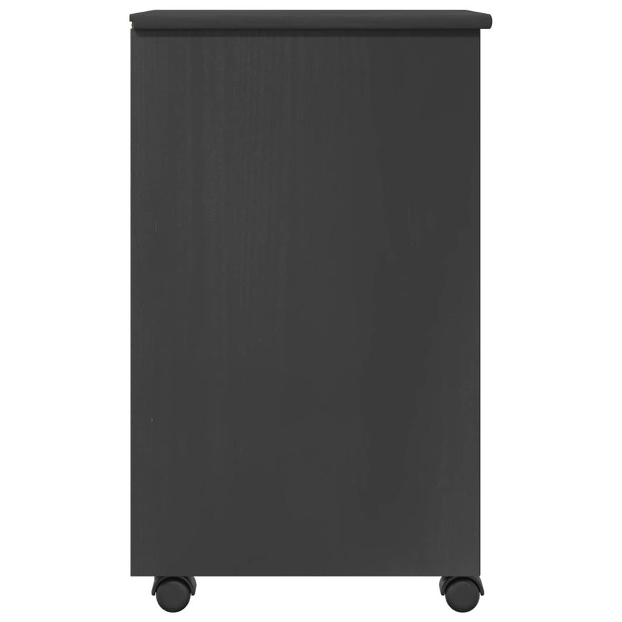 Rolling Kast Grijs 34 x 39 x 65,5 cm Massief grenenhout