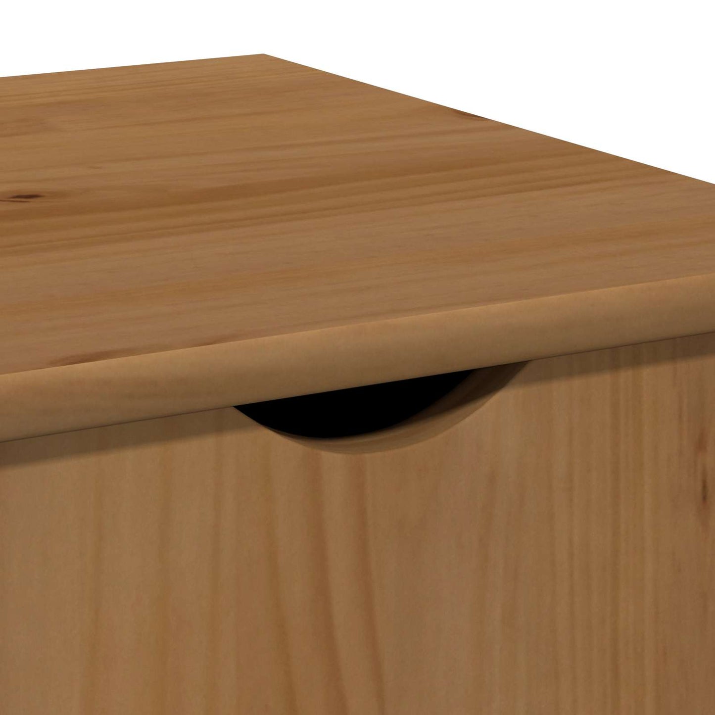 Rolling Kast Honingbruin 34 x 39 x 65,5 cm Massief Vurenhout