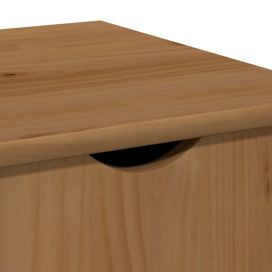 Rolling Kast Honingbruin 34 x 39 x 65,5 cm Massief Vurenhout