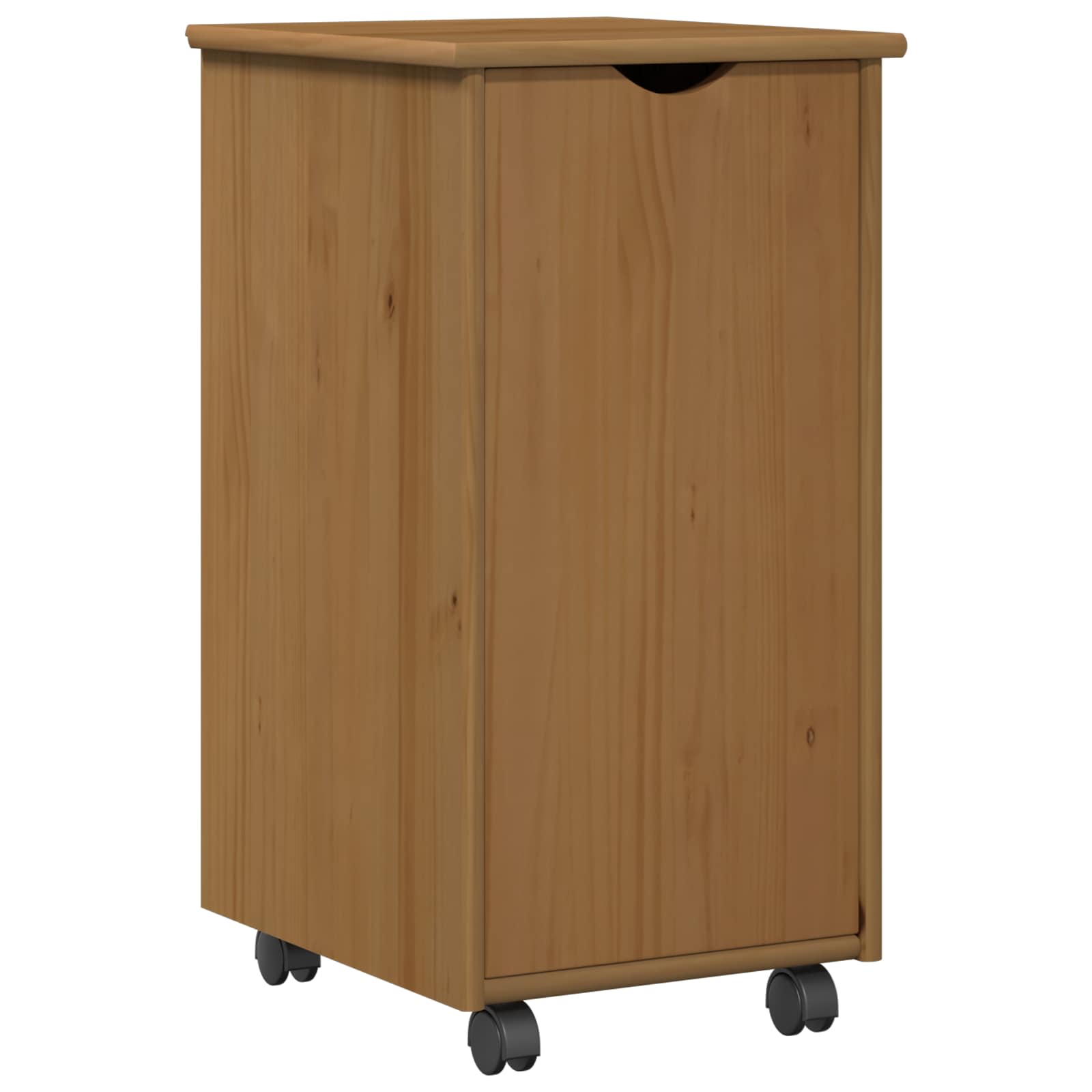 Rolling Kast Honingbruin 34 x 39 x 65,5 cm Massief Vurenhout