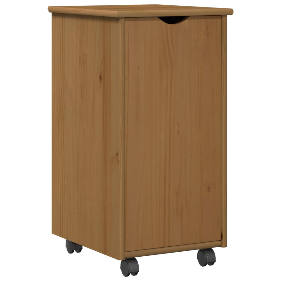 Rolling Kast Honingbruin 34 x 39 x 65,5 cm Massief Vurenhout