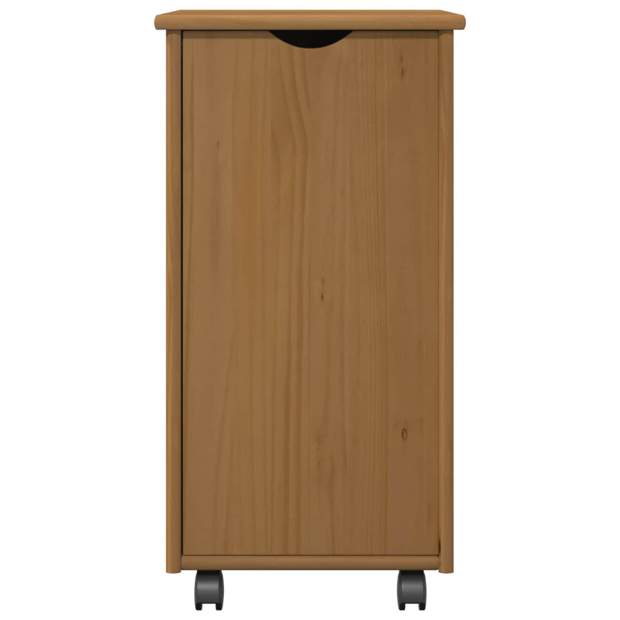 Rolling Kast Honingbruin 34 x 39 x 65,5 cm Massief Vurenhout