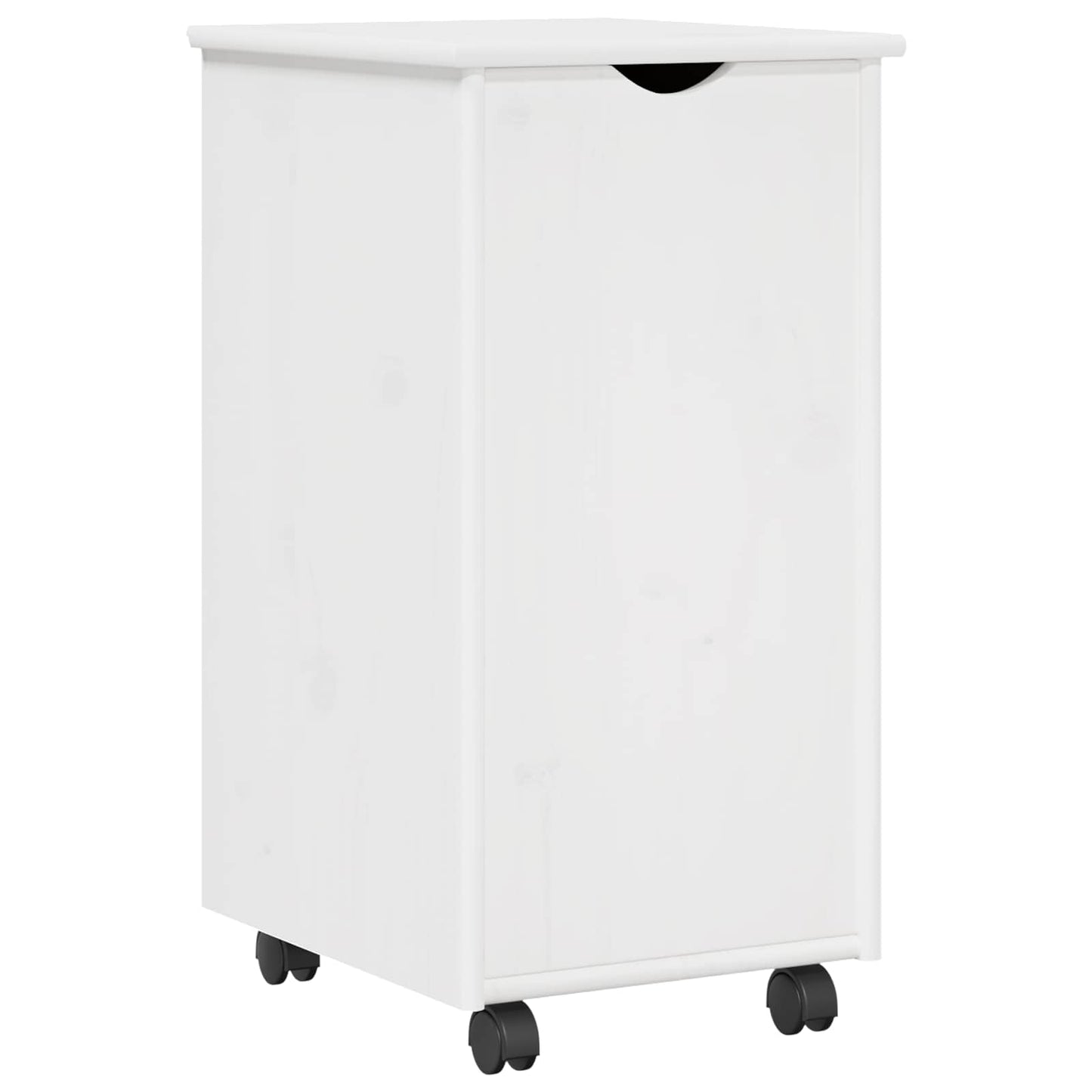 Rolling Kast met wiel Wit 34 x 39 x 65,5 cm Massief Vurenhout