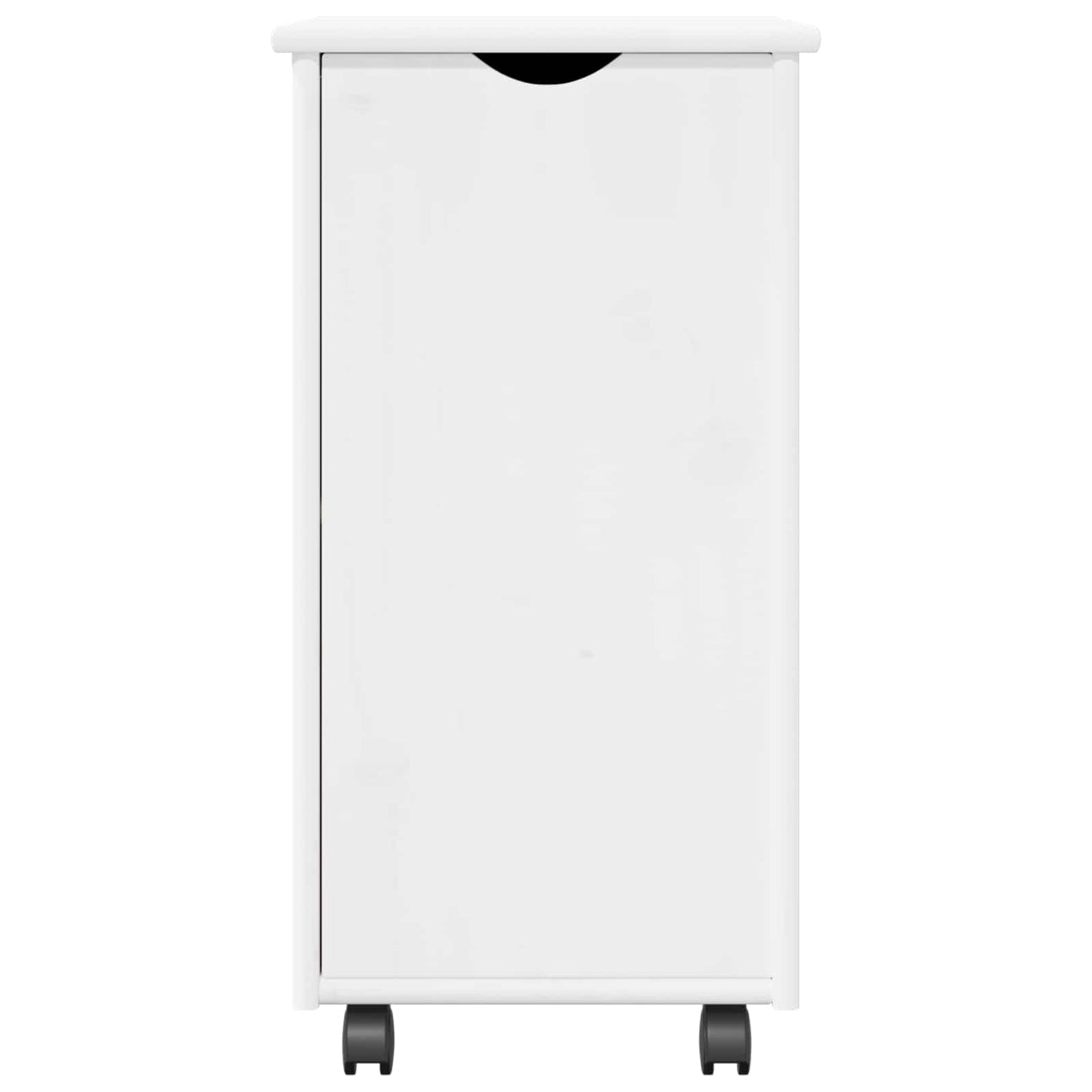 Rolling Kast met wiel Wit 34 x 39 x 65,5 cm Massief Vurenhout