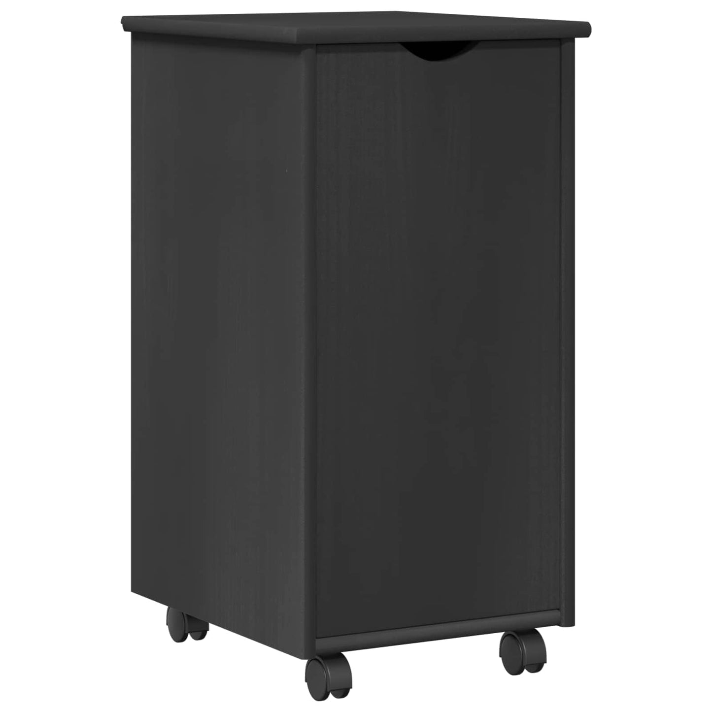 Rolling Kast met wiel Grijs 34 x 39 x 65,5 cm Massief Vurenhout
