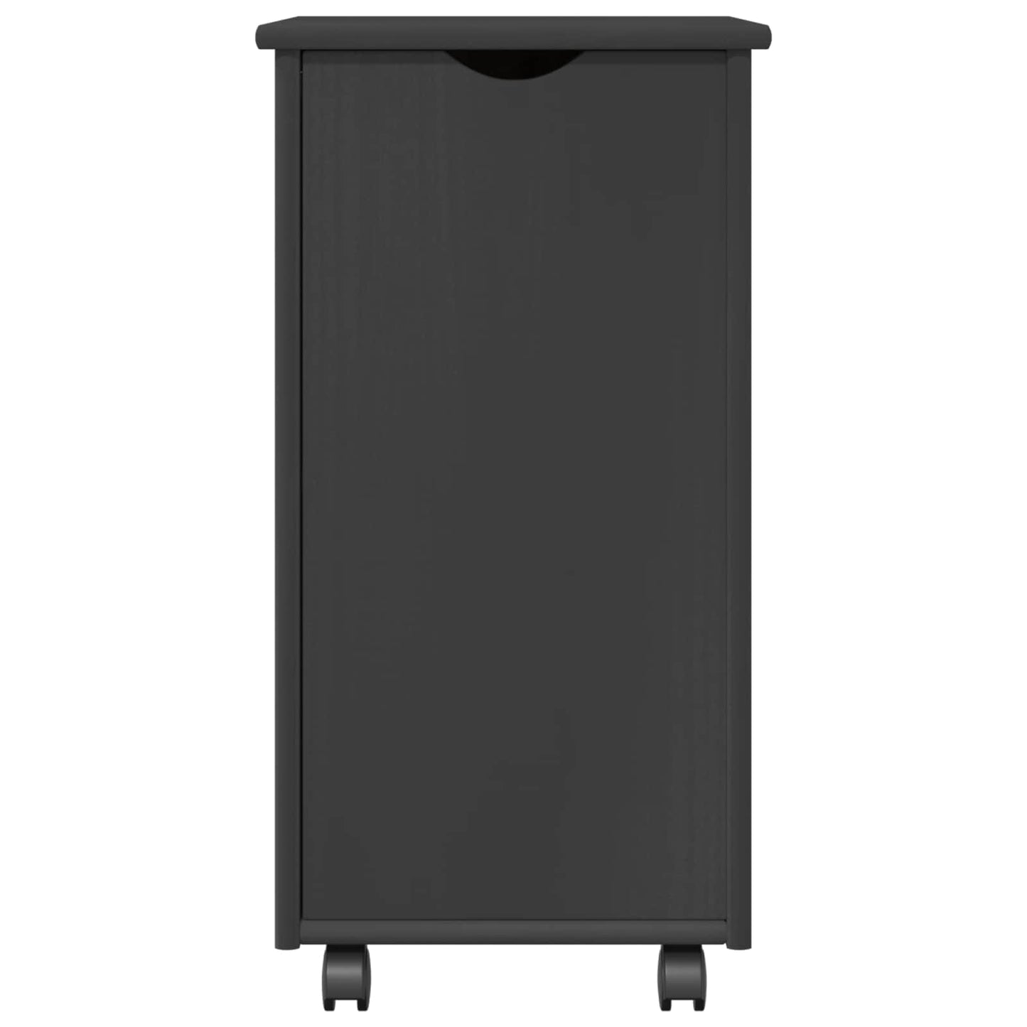 Rolling Kast met wiel Grijs 34 x 39 x 65,5 cm Massief Vurenhout