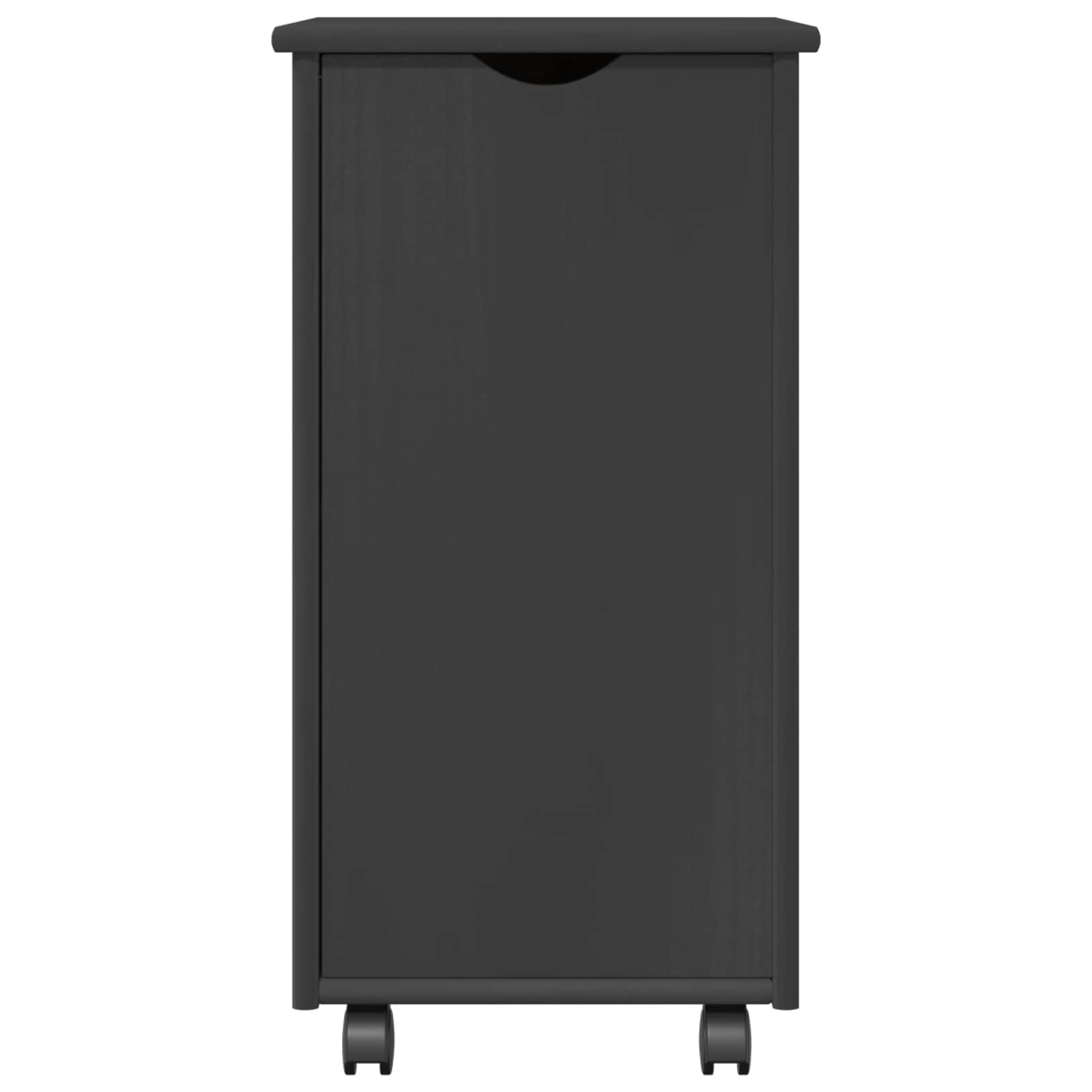 Rolling Kast met wiel Grijs 34 x 39 x 65,5 cm Massief Vurenhout