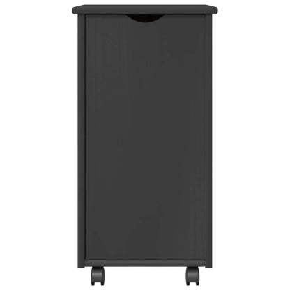 Rolling Kast met wiel Grijs 34 x 39 x 65,5 cm Massief Vurenhout