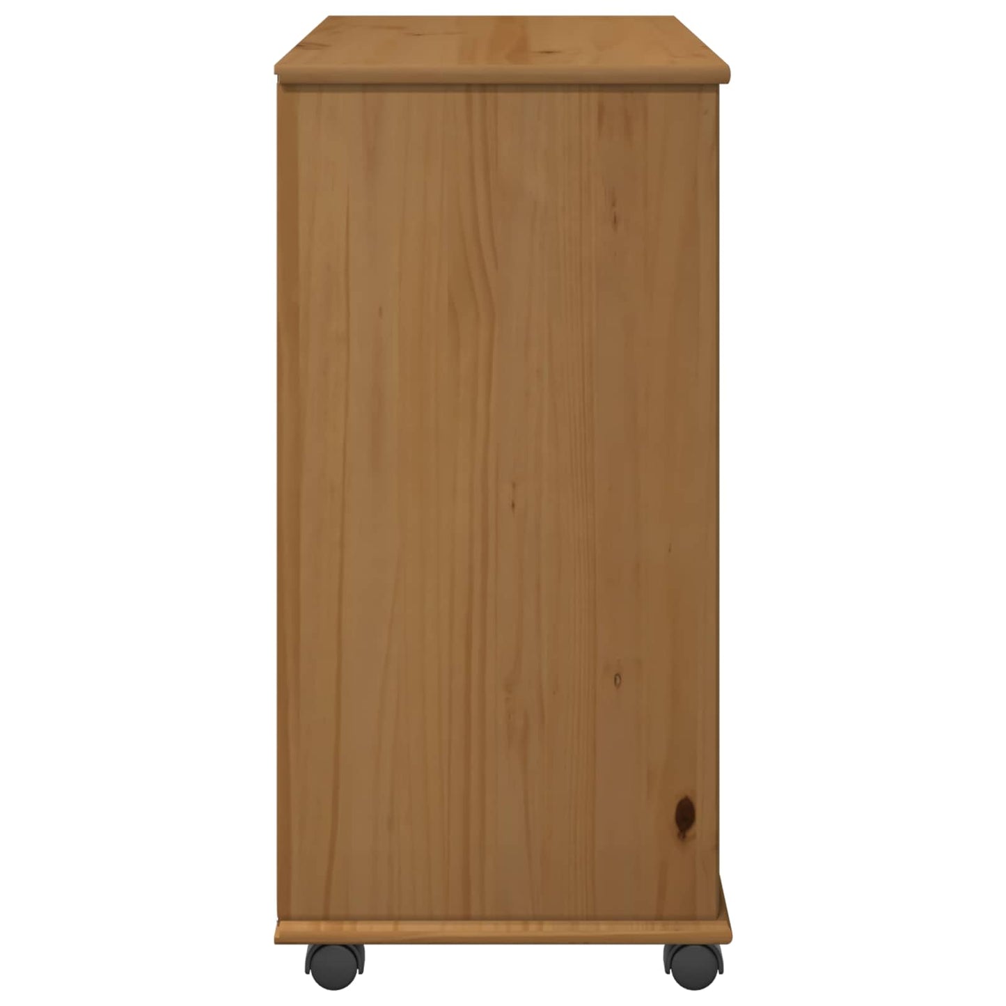 Rolling Kast Honingbruin 63,5 x 39 x 79 cm Massief Vurenhout