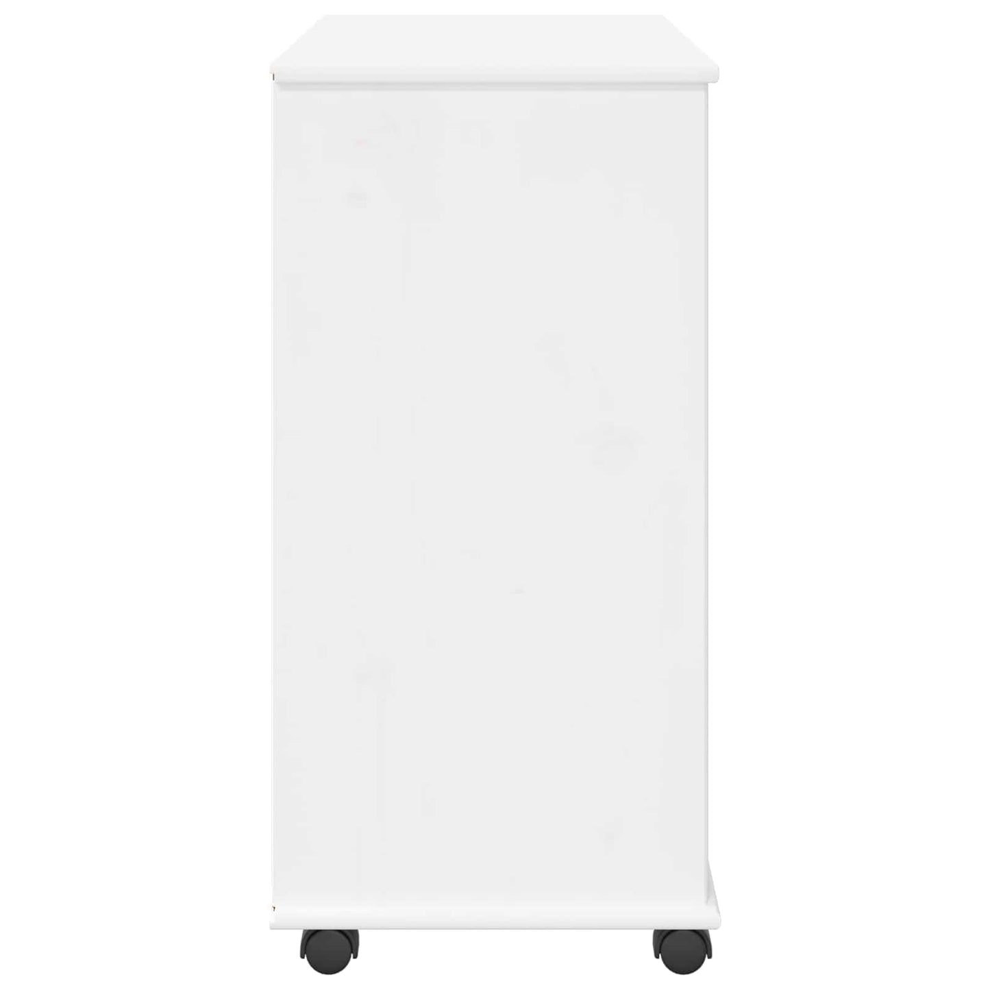 Rolling Kast met wiel Wit 63,5 x 39 x 79 cm Massief Vurenhout