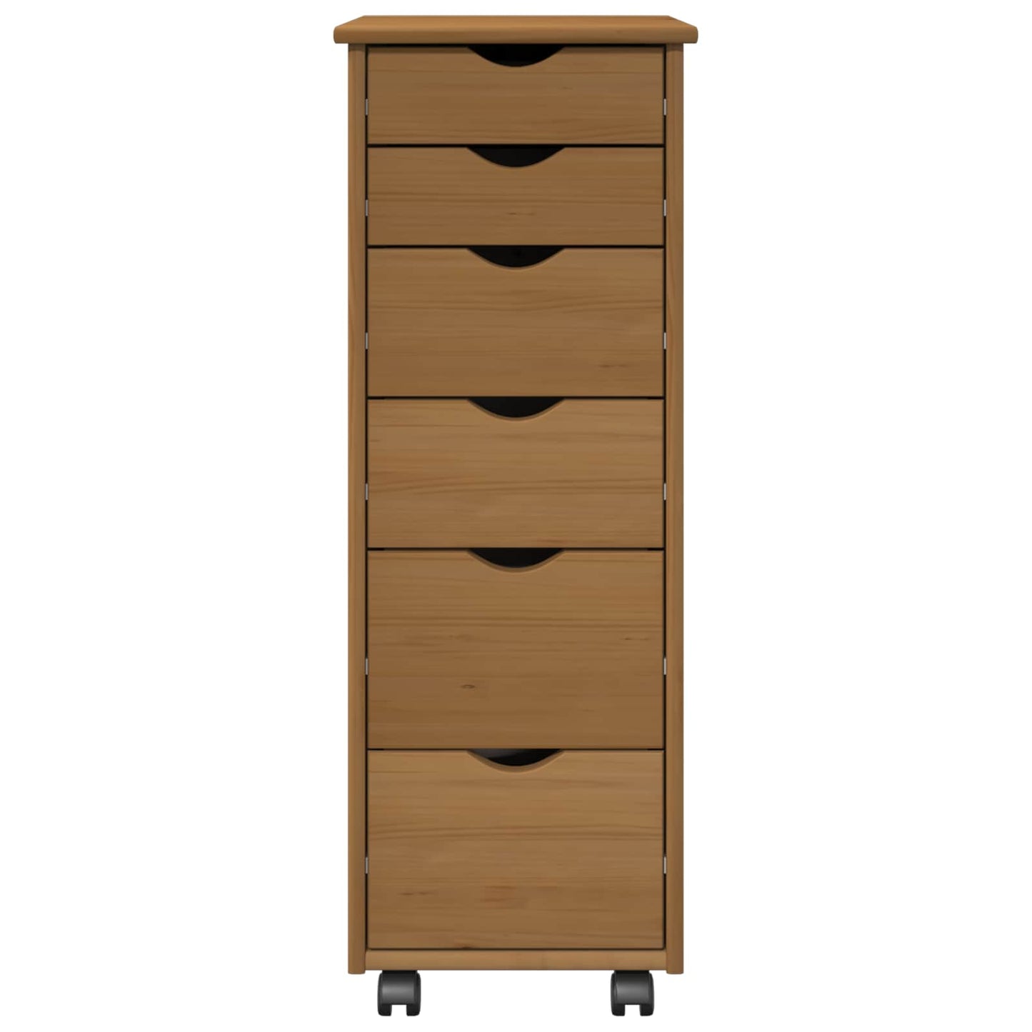 Rolling Kast Honingbruin 34 x 39 x 93,5 cm Massief Vurenhout