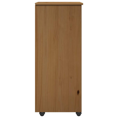 Rolling Kast Honingbruin 34 x 39 x 93,5 cm Massief Vurenhout