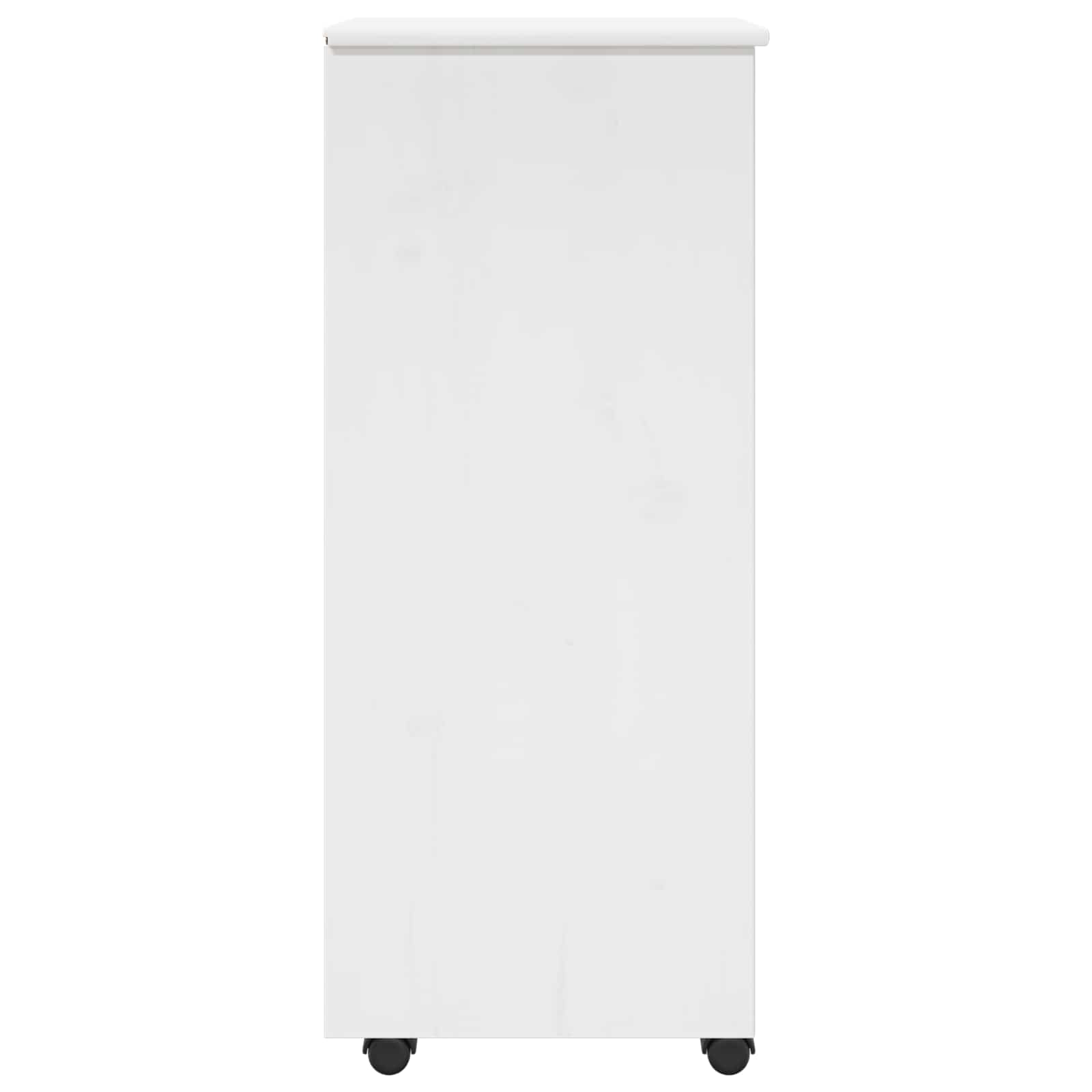 Rolling Kast met wiel Wit 34 x 39 x 93,5 cm Massief Vurenhout