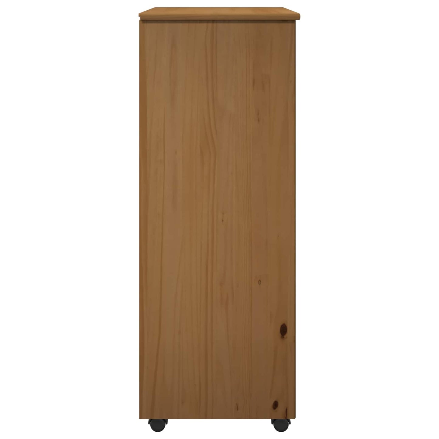 Rolling Kast Honingbruin 53 x 39 x 103 cm Massief Vurenhout
