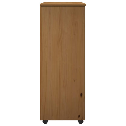 Rolling Kast Honingbruin 53 x 39 x 103 cm Massief Vurenhout