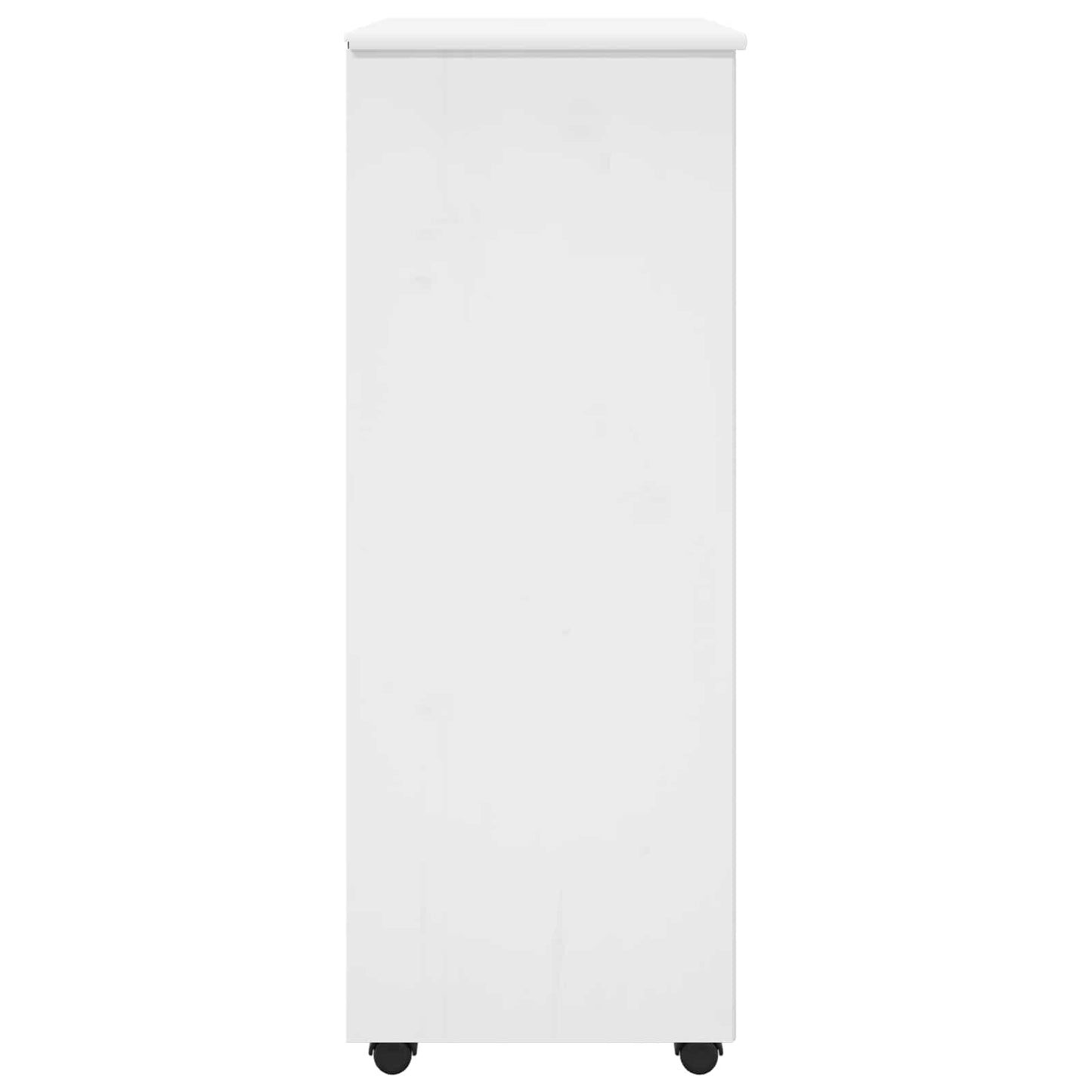 Rolling Kast met wiel Wit 53 x 39 x 103 cm Massief Vurenhout