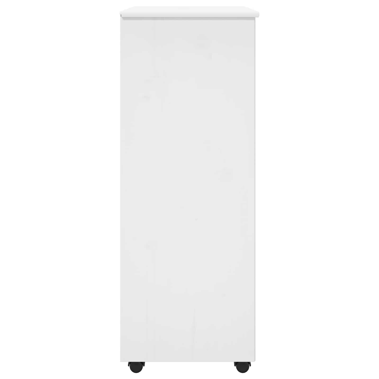 Rolling Kast met wiel Wit 53 x 39 x 103 cm Massief Vurenhout