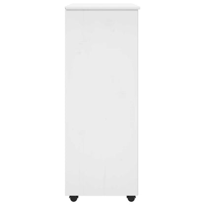 Rolling Kast met wiel Wit 53 x 39 x 103 cm Massief Vurenhout