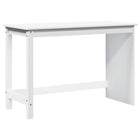 Desk White 112 x 50 x 75 cm Solid Spruce Wood