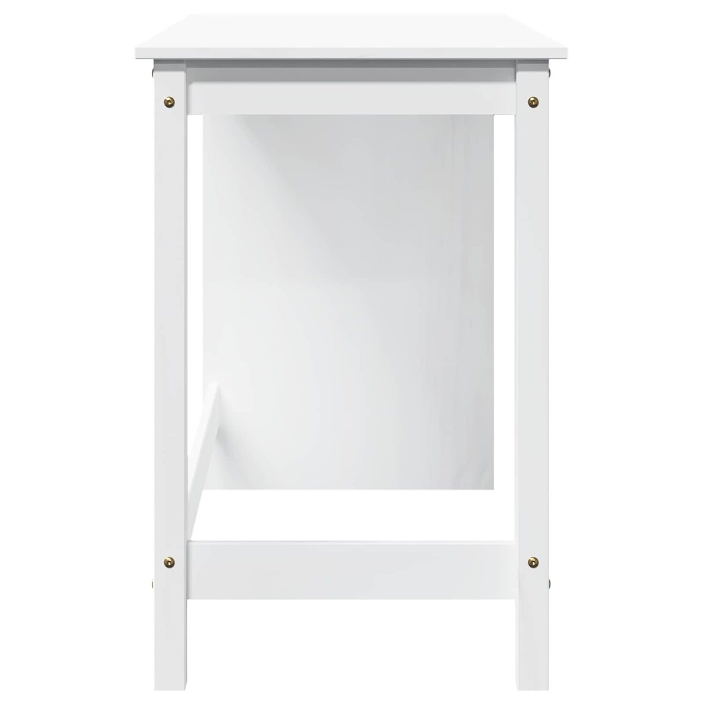 Bureau Wit 112 x 50 x 75 cm Massief Vurenhout
