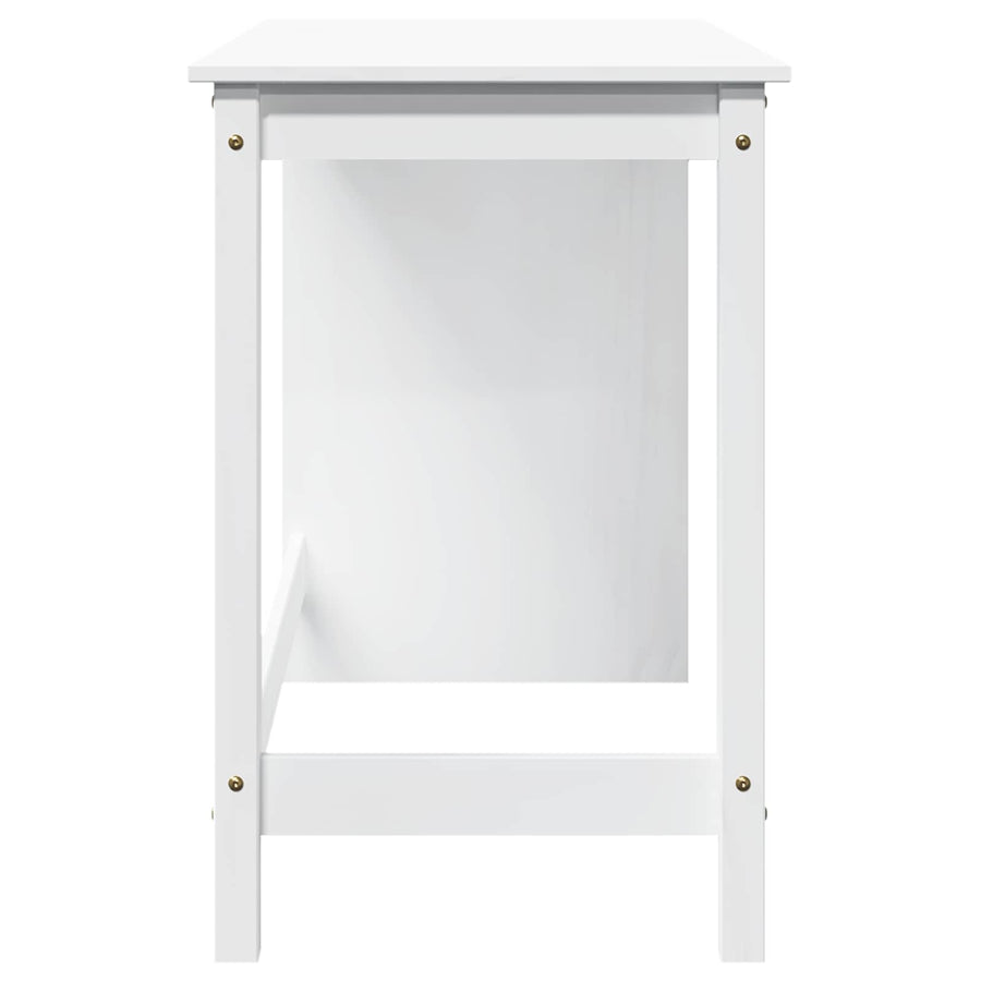 Bureau Wit 112 x 50 x 75 cm Massief Vurenhout