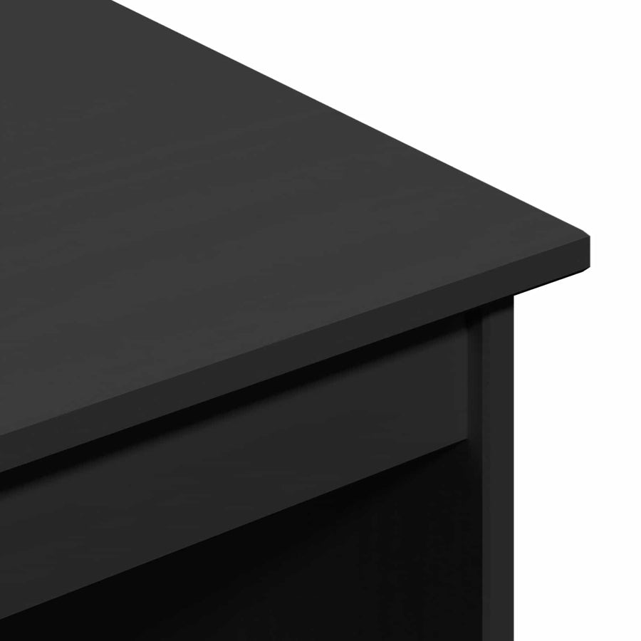 Bureau Zwart 112 x 50 x 75 cm Massief Vurenhout