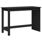 Desk Black 112 x 50 x 75 cm Solid Pinewood