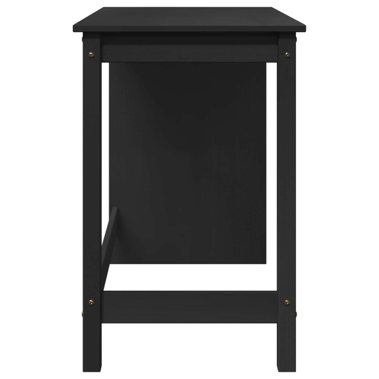 Bureau Zwart 112 x 50 x 75 cm Massief Vurenhout
