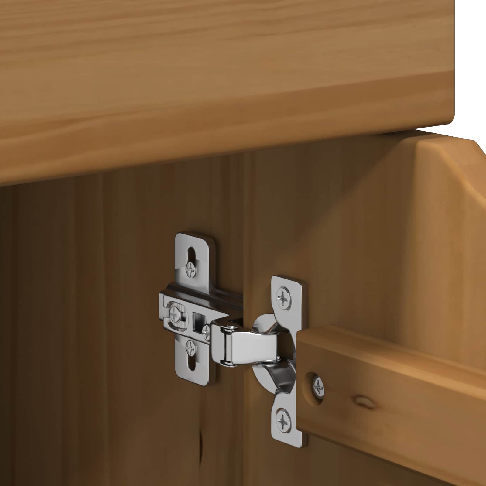 Rolling Kast Honingbruin 63,5 x 39 x 65,5 cm Massief Vurenhout