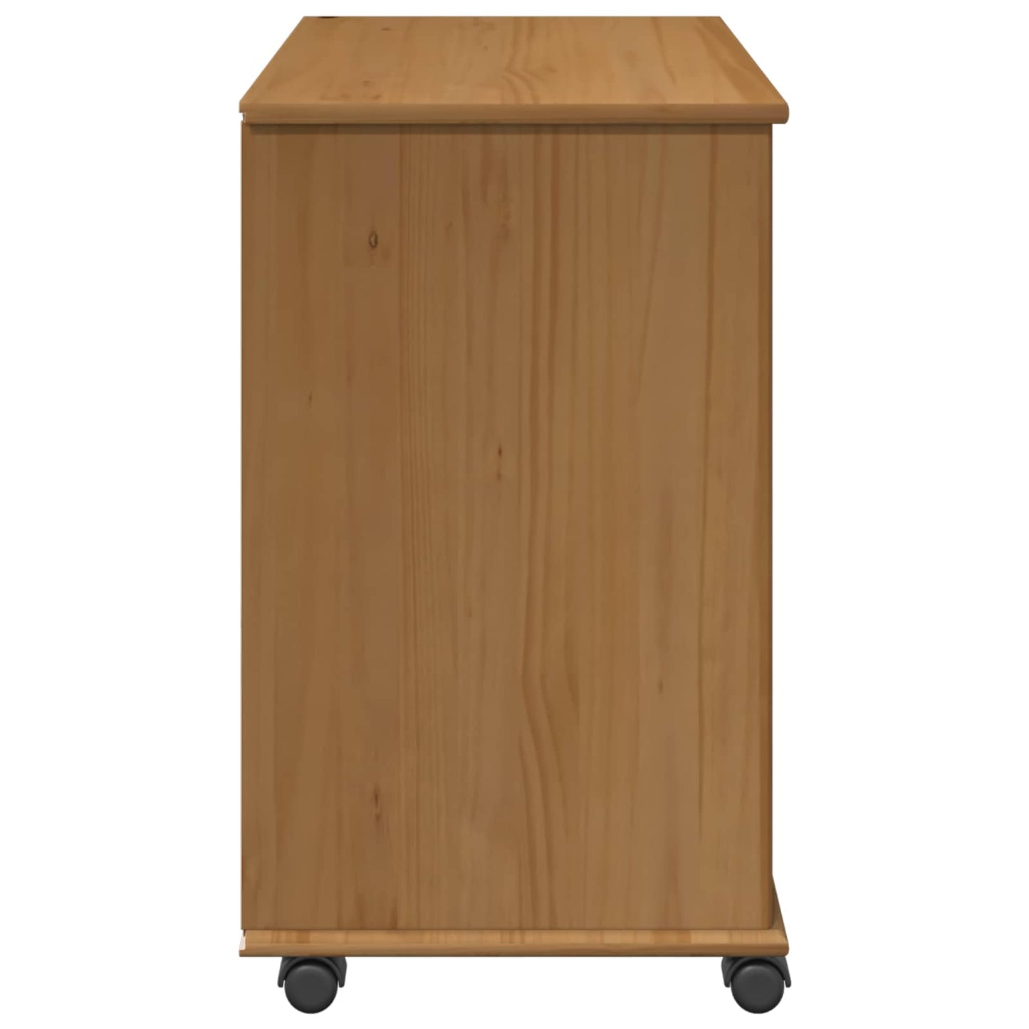 Rolling Kast Honingbruin 63,5 x 39 x 65,5 cm Massief Vurenhout