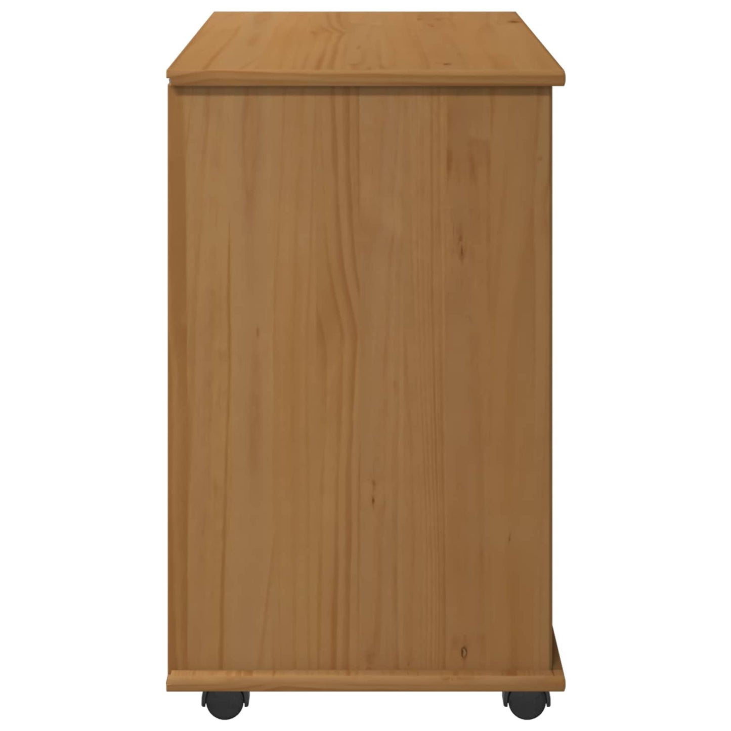 Rolling Kast Honingbruin 63,5 x 39 x 65,5 cm Massief Vurenhout
