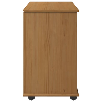 Rolling Kast Honingbruin 63,5 x 39 x 65,5 cm Massief Vurenhout