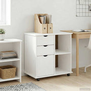 Opbergkast 63,5x39x65,5 cm massief vurenhout wit