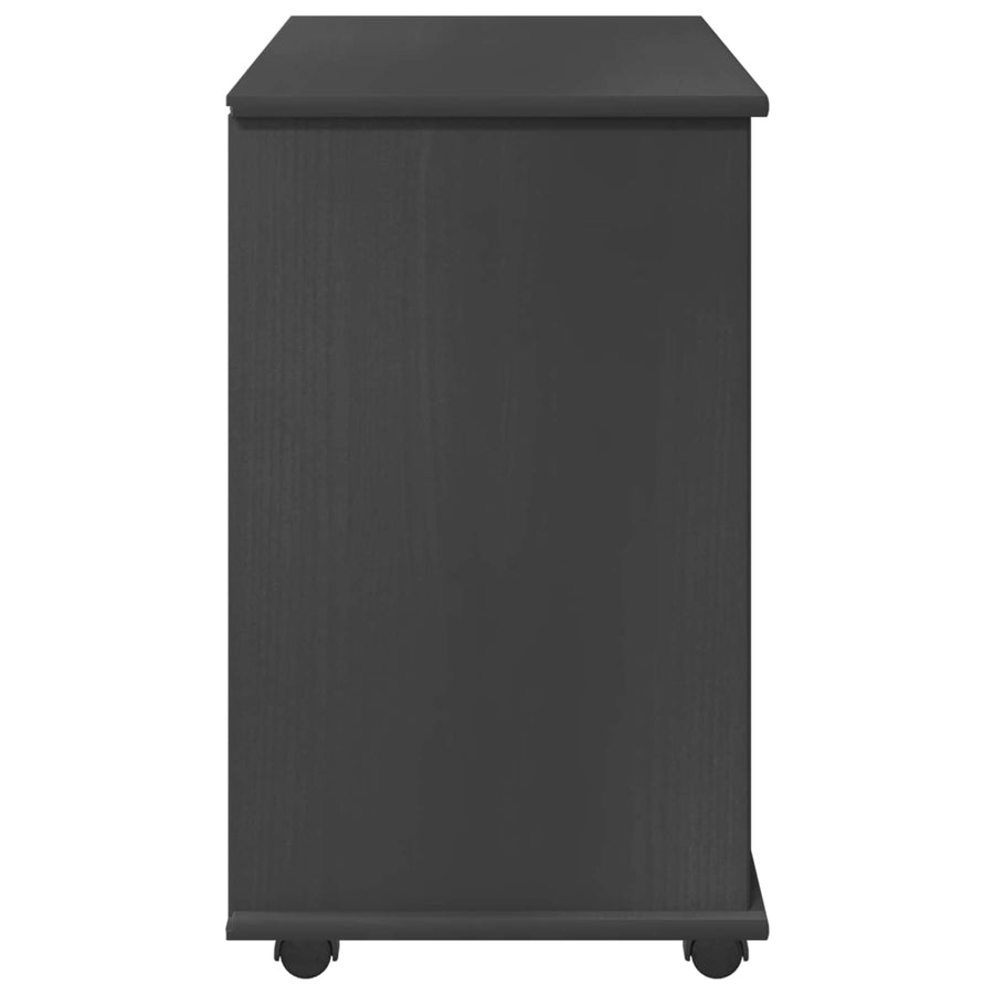 Rolling Kast Grijs 63,5 x 39 x 65,5 cm Massief Vurenhout