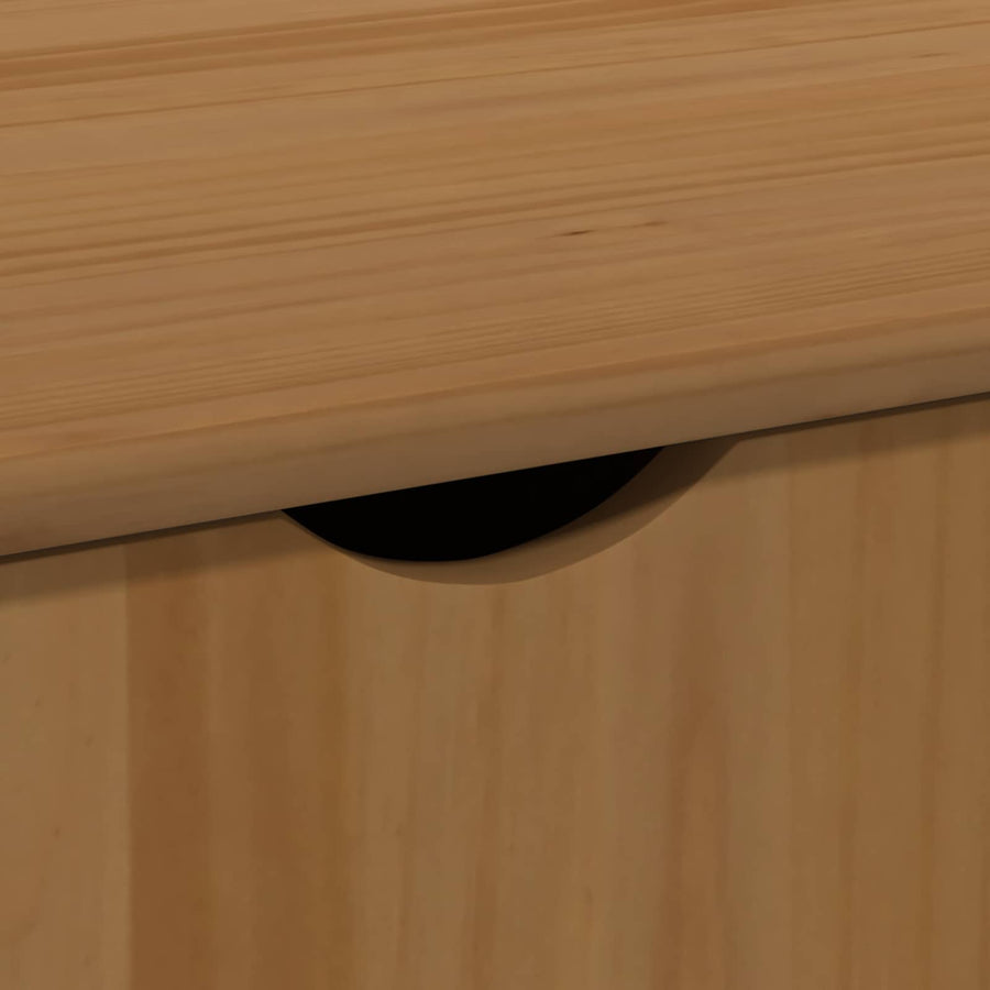 Rolling Kast Honingbruin 100 x 39 x 65,5 cm Massief Vurenhout