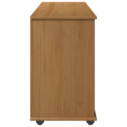 Rolling Kast Honingbruin 100 x 39 x 65,5 cm Massief Vurenhout