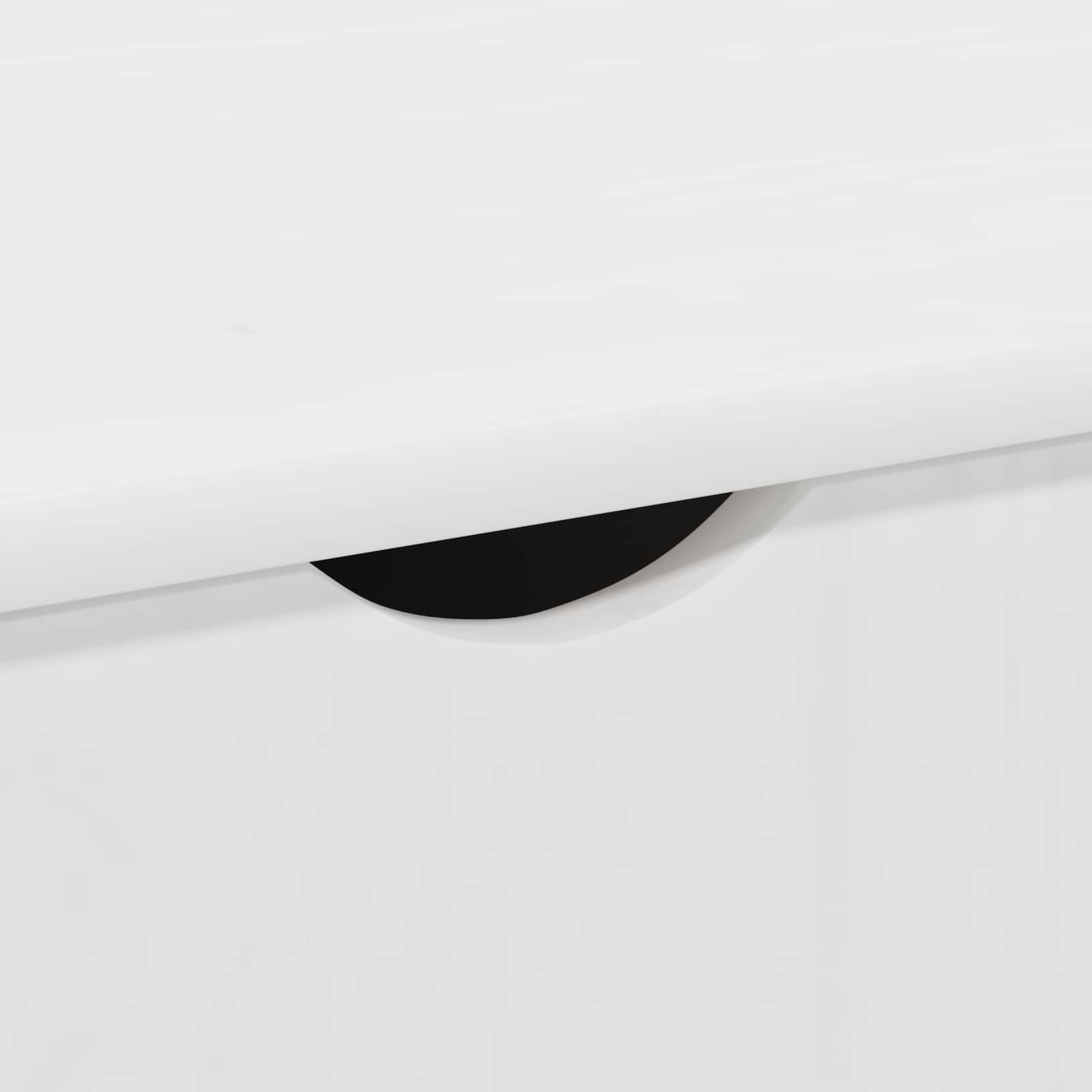 Rolling Kast met wiel Wit 100 x 39 x 65,5 cm Massief Vurenhout