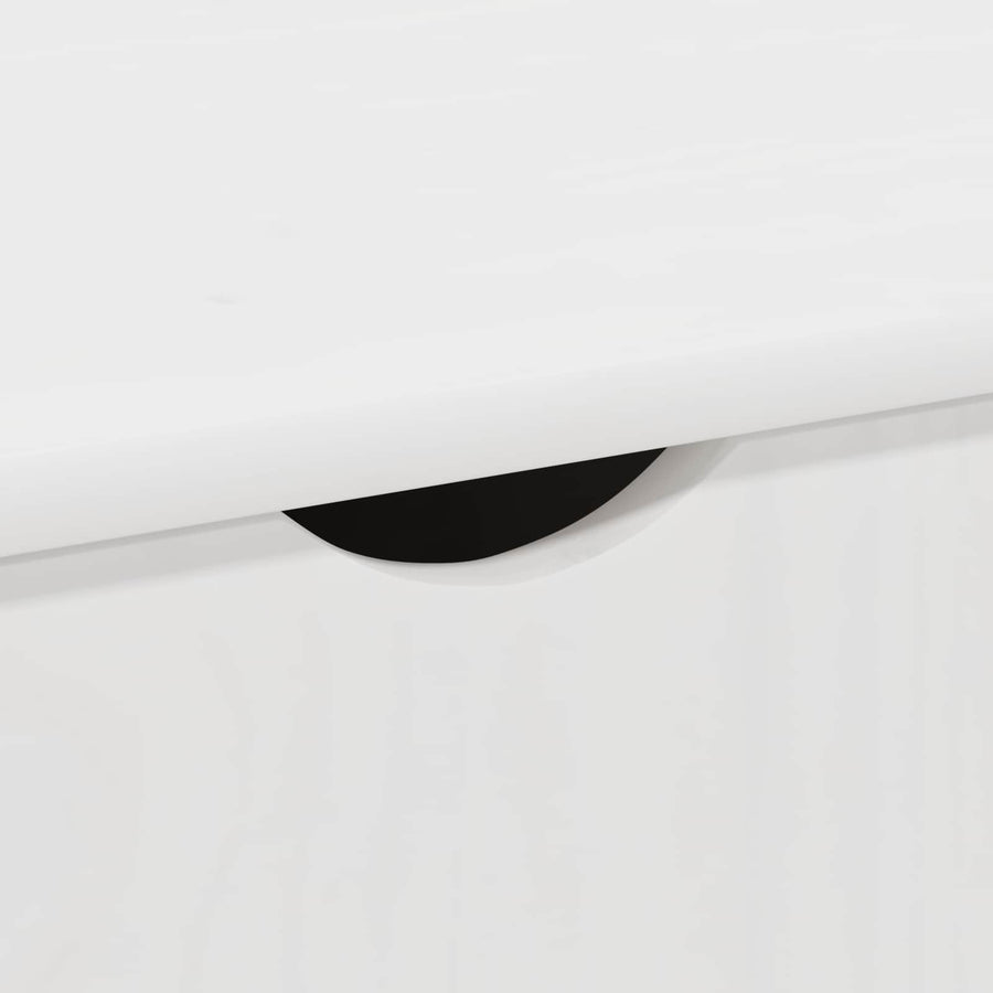 Rolling Kast met wiel Wit 100 x 39 x 65,5 cm Massief Vurenhout
