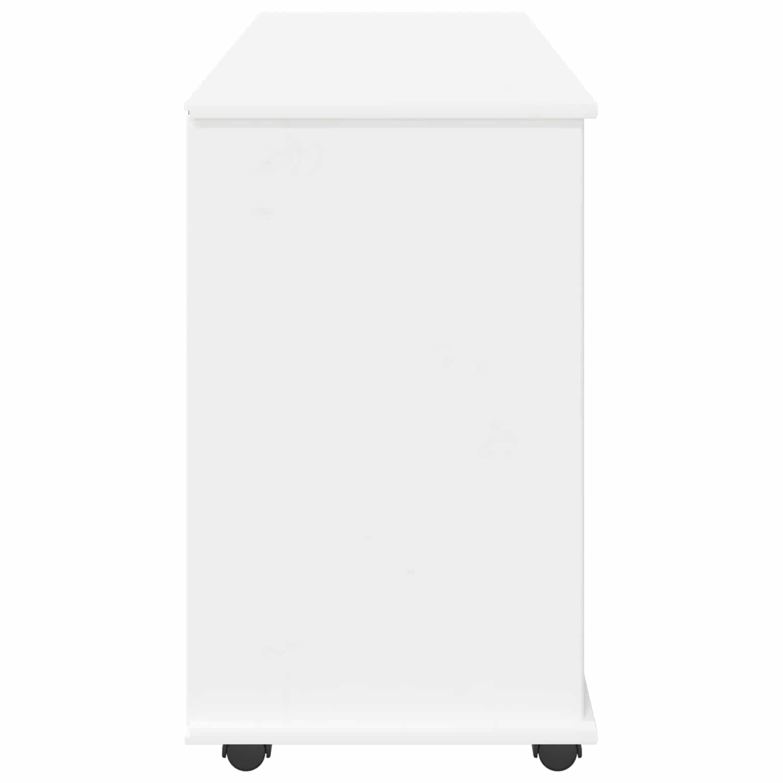 Rolling Kast met wiel Wit 100 x 39 x 65,5 cm Massief Vurenhout