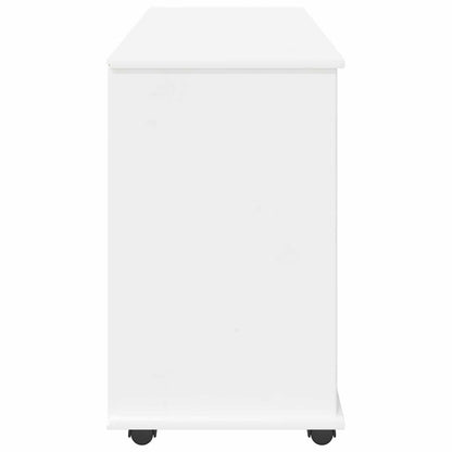 Rolling Kast met wiel Wit 100 x 39 x 65,5 cm Massief Vurenhout