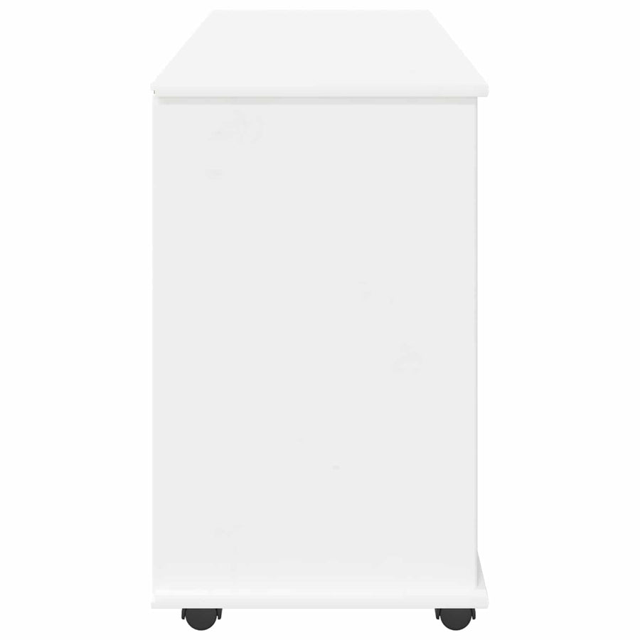 Rolling Kast met wiel Wit 100 x 39 x 65,5 cm Massief Vurenhout