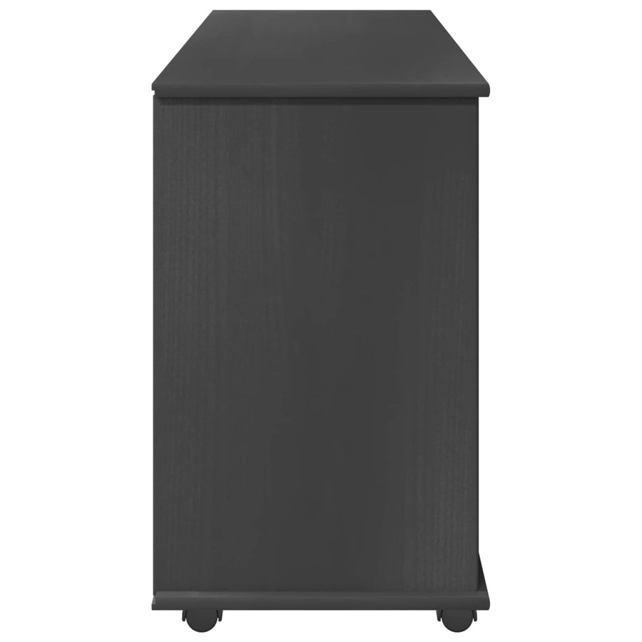 Rolling Kast Grijs 100 x 39 x 65,5 cm Massief Vurenhout