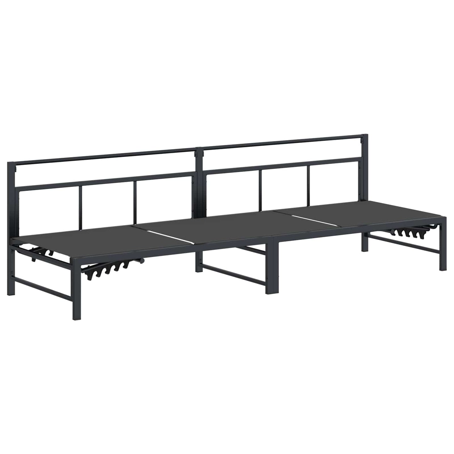 Ligstoel Zwart 200 x 62 x 59,5 cm Textileen
