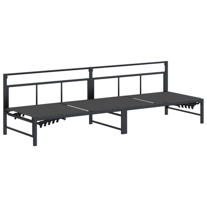 Ligstoel Zwart 200 x 62 x 59,5 cm Textileen