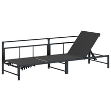 Ligstoel Zwart 200 x 62 x 59,5 cm Textileen