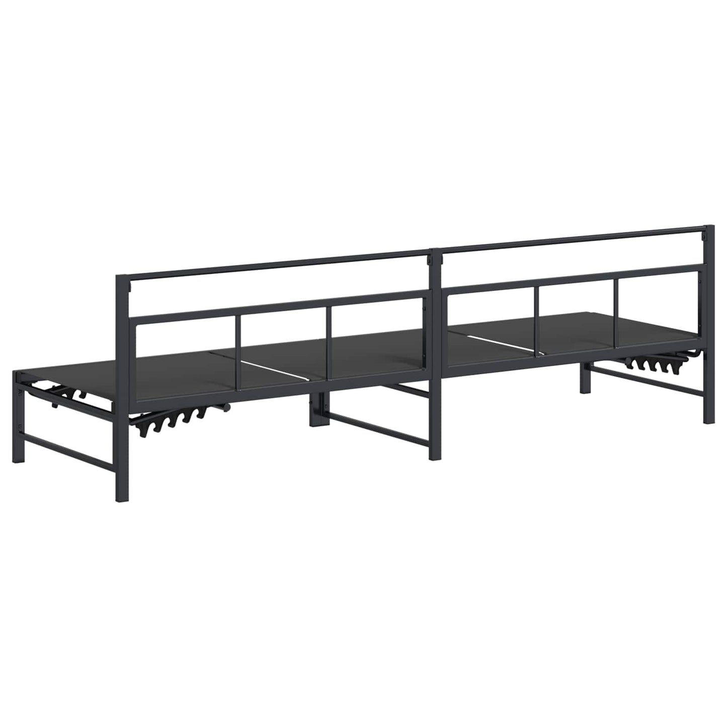 Ligstoel Zwart 200 x 62 x 59,5 cm Textileen